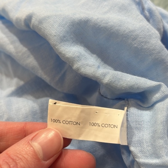 Poupette St Barth Blue Off The Shoulder Crop Blouse sz OS - Picture 10 of 11